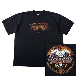Harley Davidson Vintage T-Shirt 2001 Hog Eyes Orlando Flames Biker Y2K USA 3XL